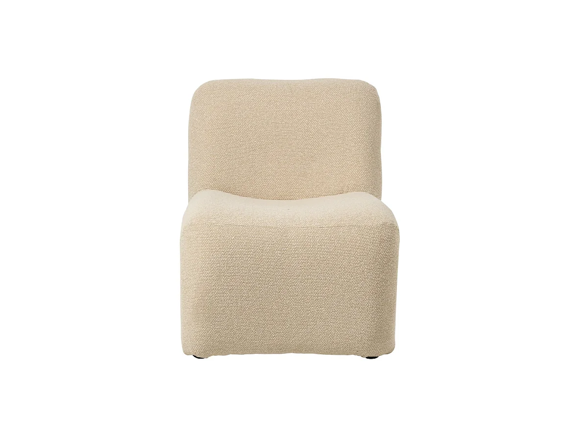 Fauteuil Design Organique "Margo" 87cm Écru