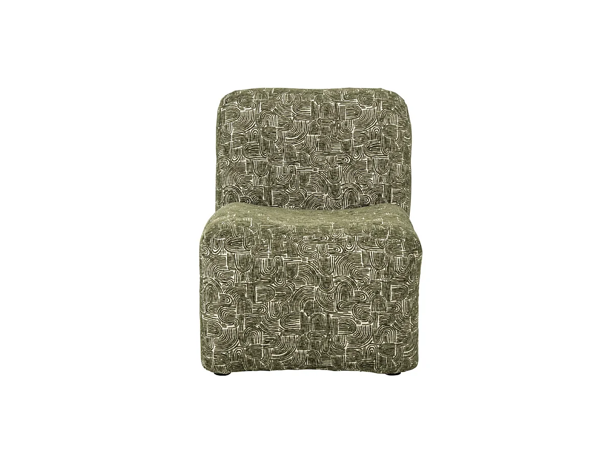 Fauteuil Design Organique "Margo" 87cm Vert Foncé