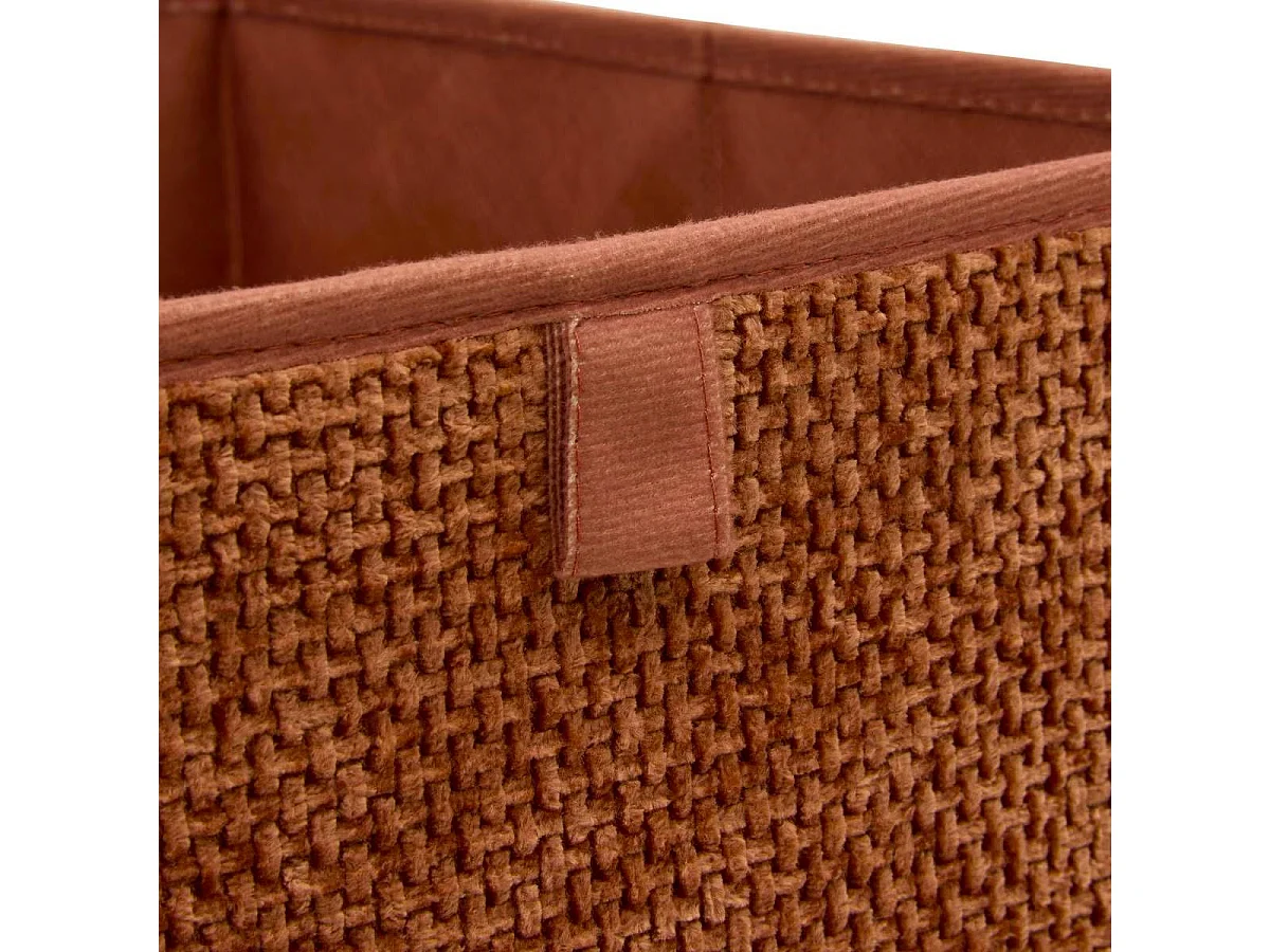 Boîte de Rangement Pliable "Velvy" 31x31cm Moka