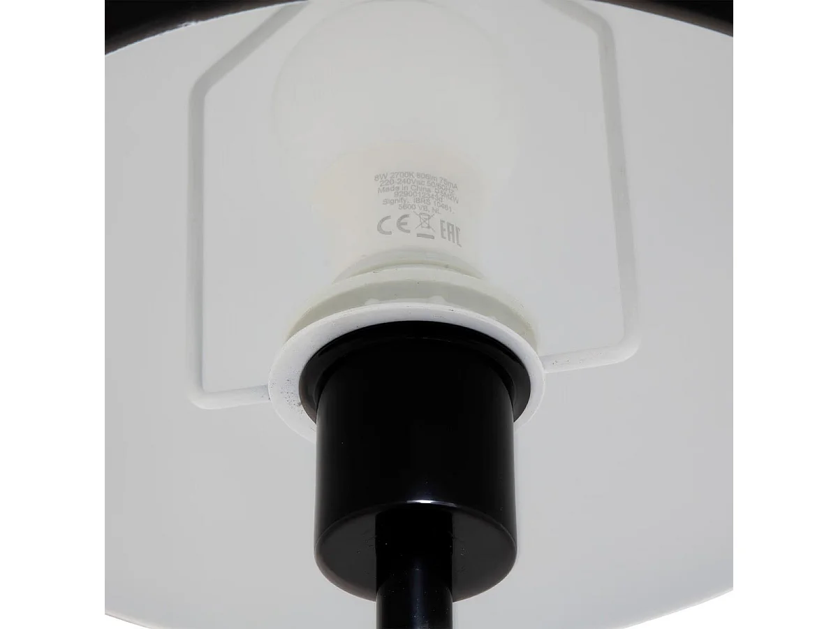 Lampadaire Droit Champignon "Savio" 140cm Noir