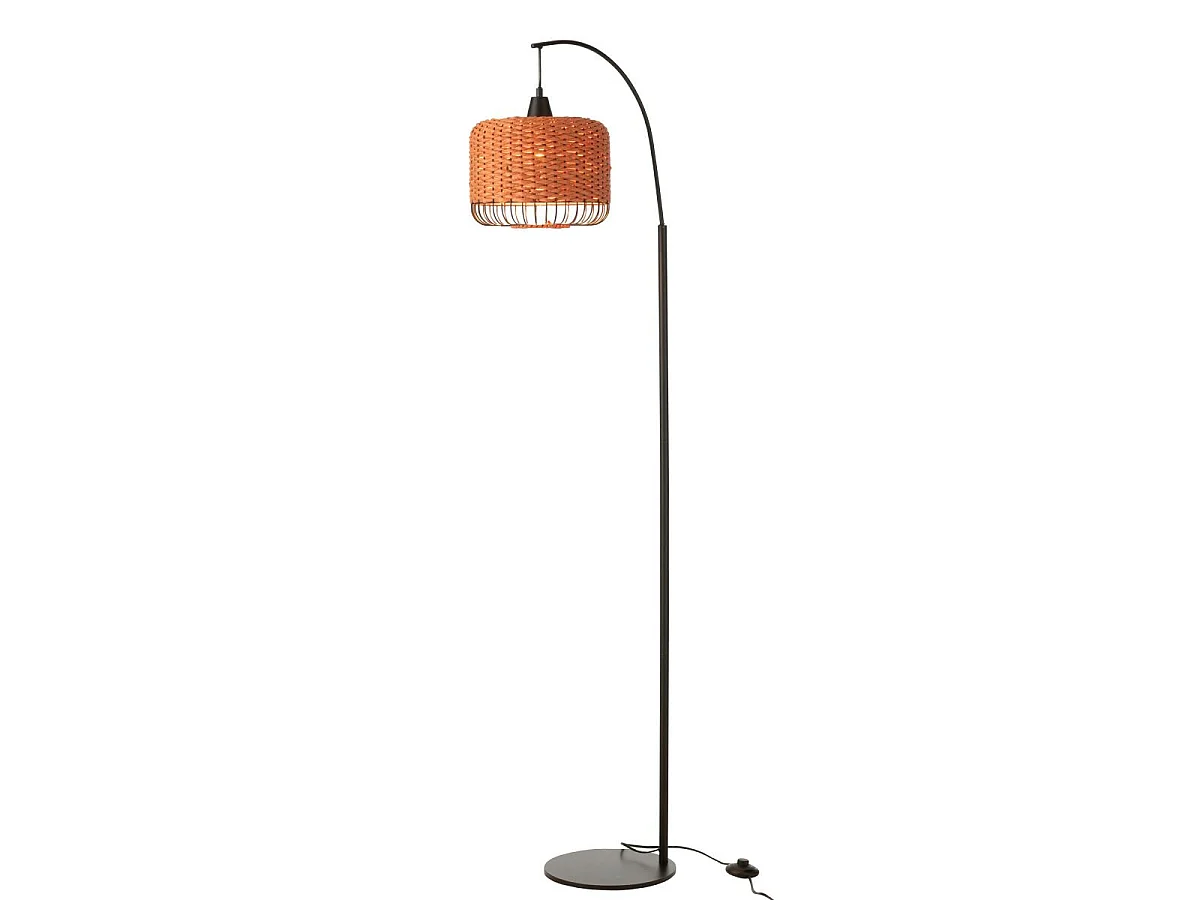 Lampadaire Lanterne en Métal "Eldon" 168cm Orange