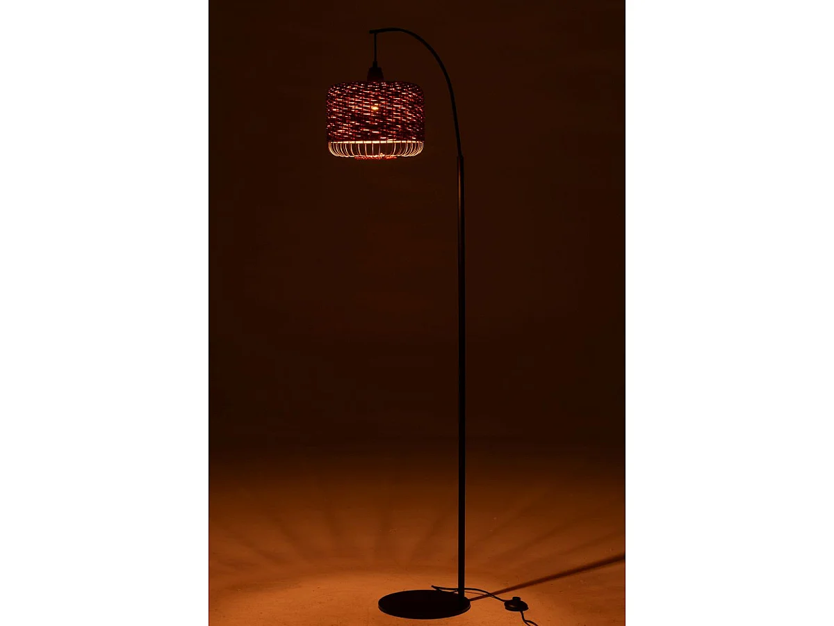 Lampadaire Lanterne en Métal "Eldon" 168cm Orange