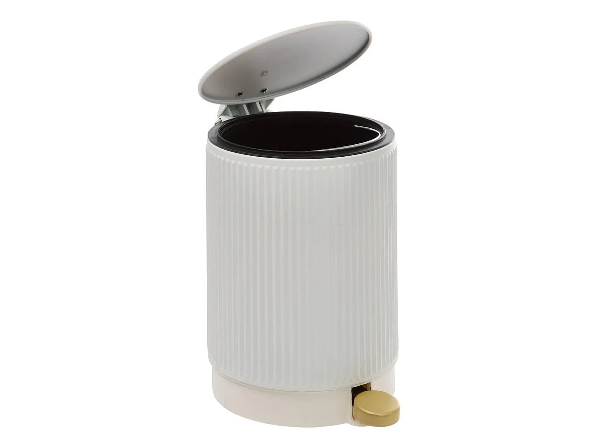 Poubelle de Salle de Bain "Solis" 3L Blanc