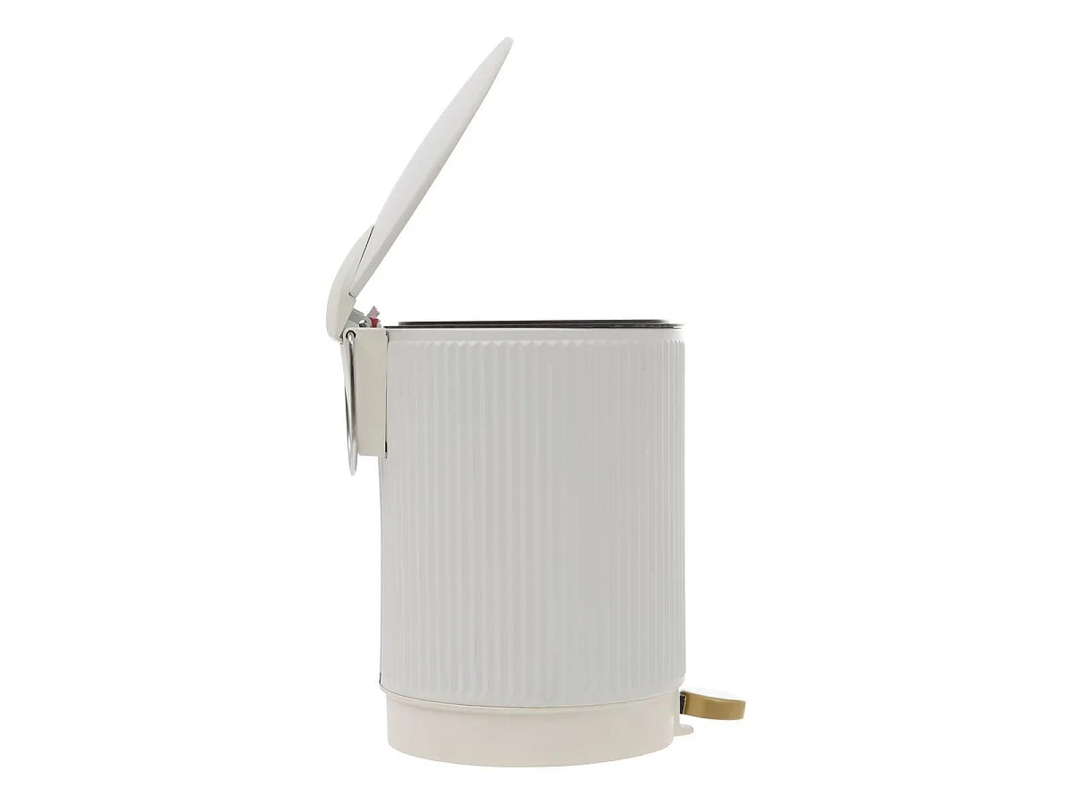 Poubelle de Salle de Bain "Solis" 3L Blanc