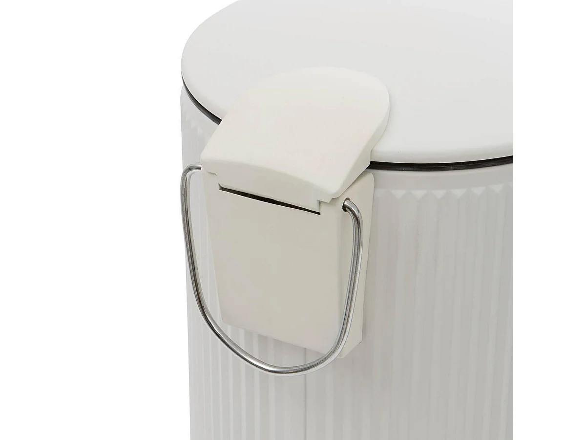 Poubelle de Salle de Bain "Solis" 3L Blanc