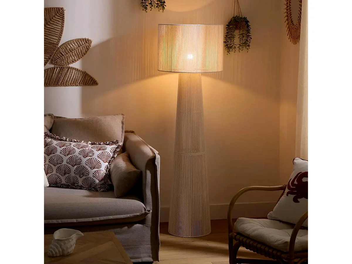 Lampadaire Déco "Adria" 145cm Blanc