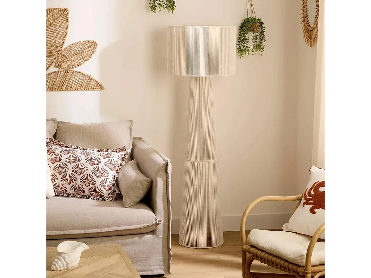 Lampadaire Déco "Adria" 145cm Blanc