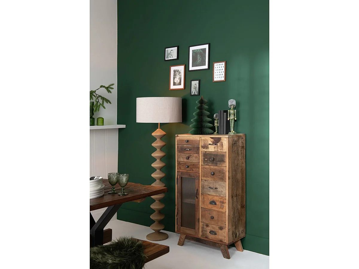 Lampadaire en Bois "Chenille" 156cm Naturel