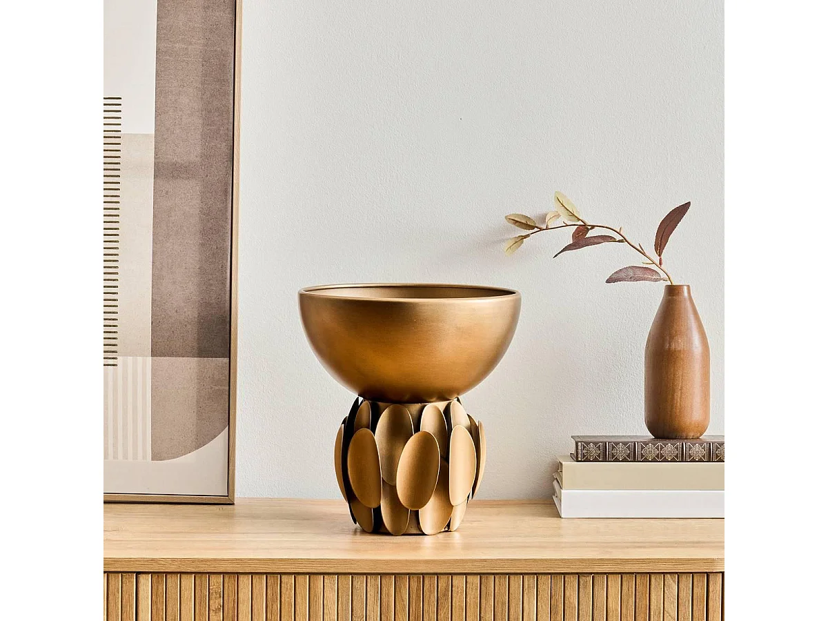 Coupe Décorative en Métal "Barrel" 25cm Doré