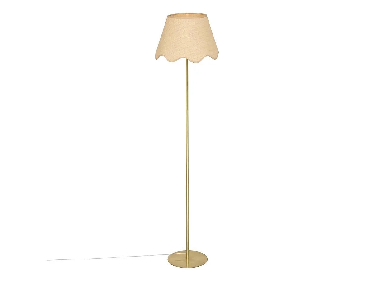 Pied de Lampadaire en Métal "Galia" 133cm Doré