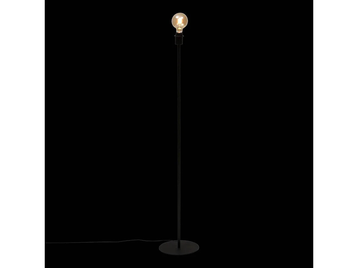 Pied de Lampadaire en Métal "Galia" 133cm Noir