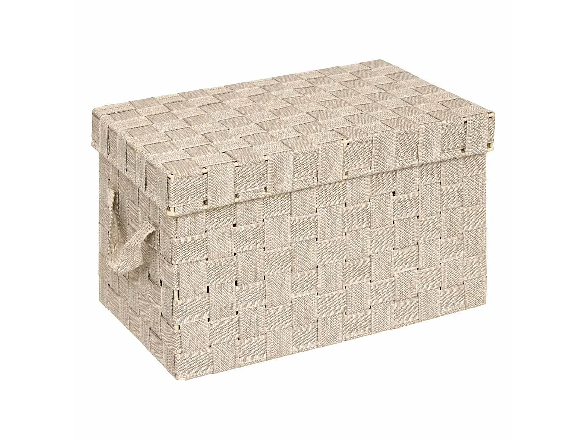 Lot de 2 Boîtes de Rangement "Lise" 35cm Beige
