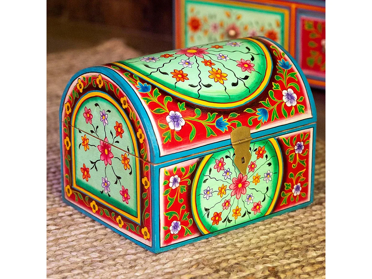 Boîte Déco "Mumbai" 28cm Multicolore