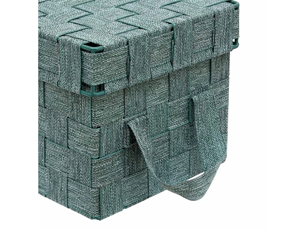 Lot de 2 Boîtes de Rangement "Lise" 35cm Vert