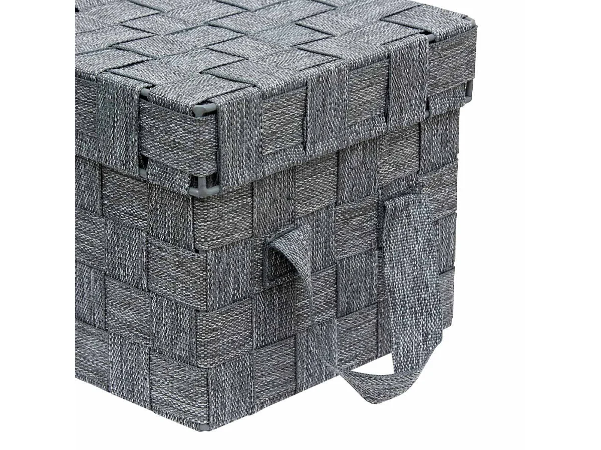Lot de 2 Boîtes de Rangement "Lise" 35cm Gris