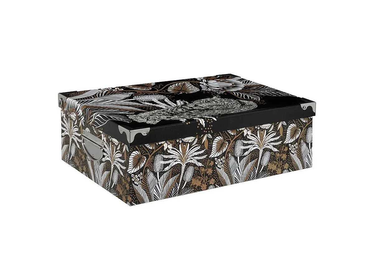 Lot de 6 Boîtes Déco "Panthères" 48cm Multicolore