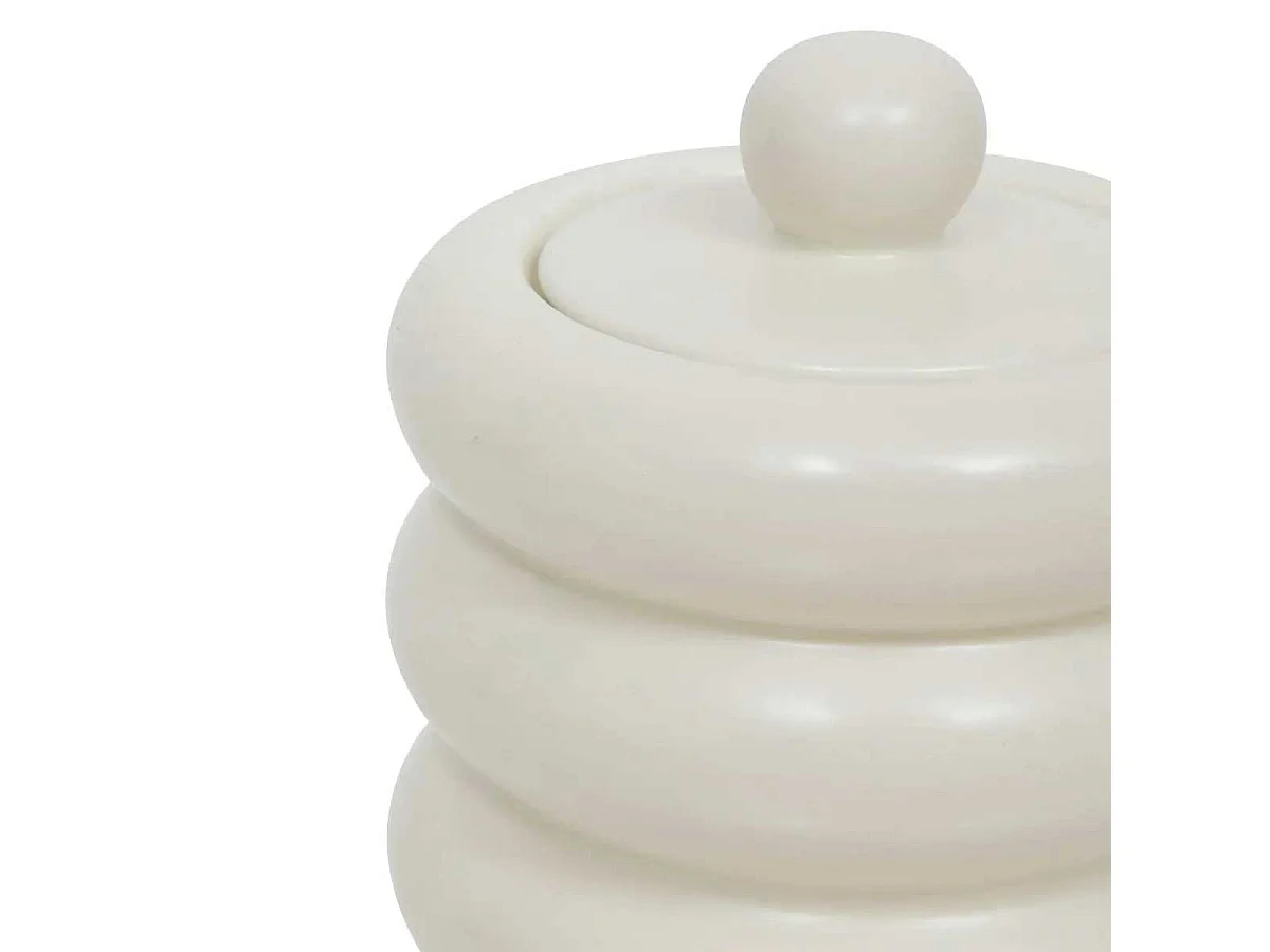 Boîte Déco en Céramique "Mike" 14cm Blanc