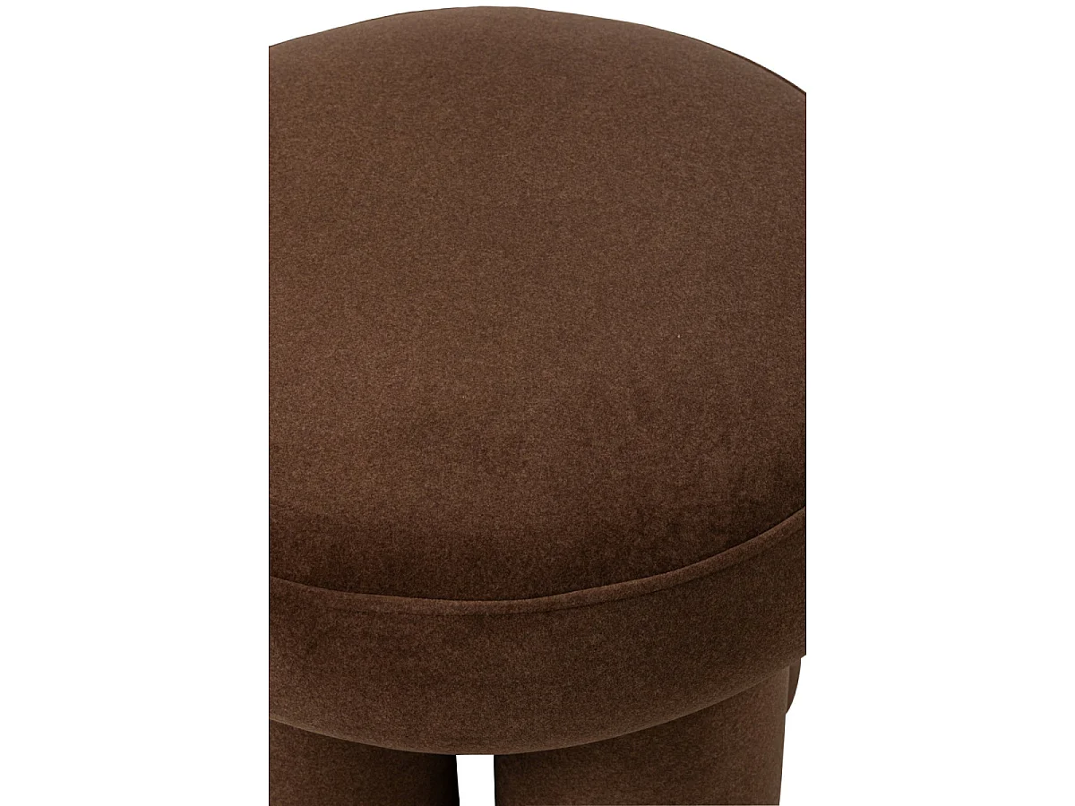 Pouf Rond sur Pieds "Champi" 48cm Taupe