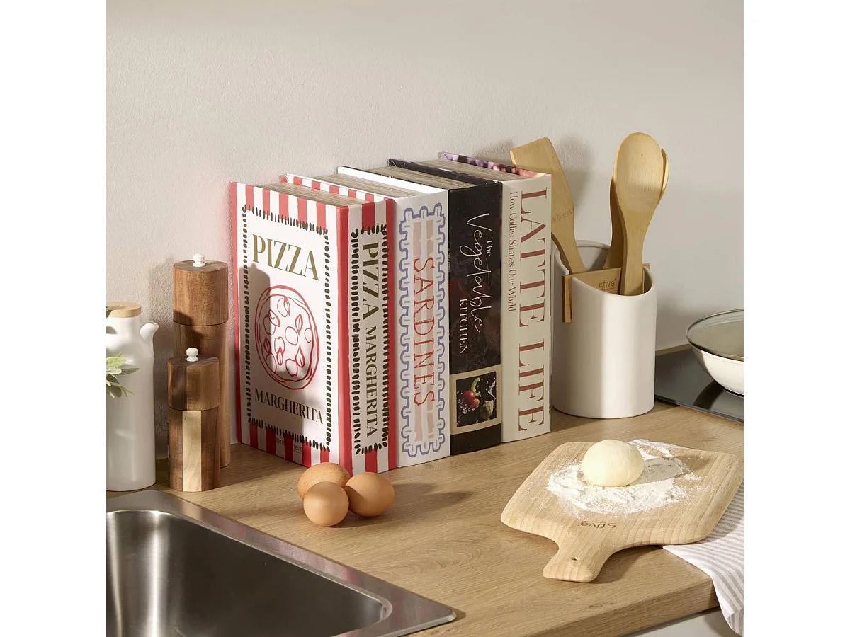Boîte Déco Livre Pizza "Josh" 27cm Multicolore
