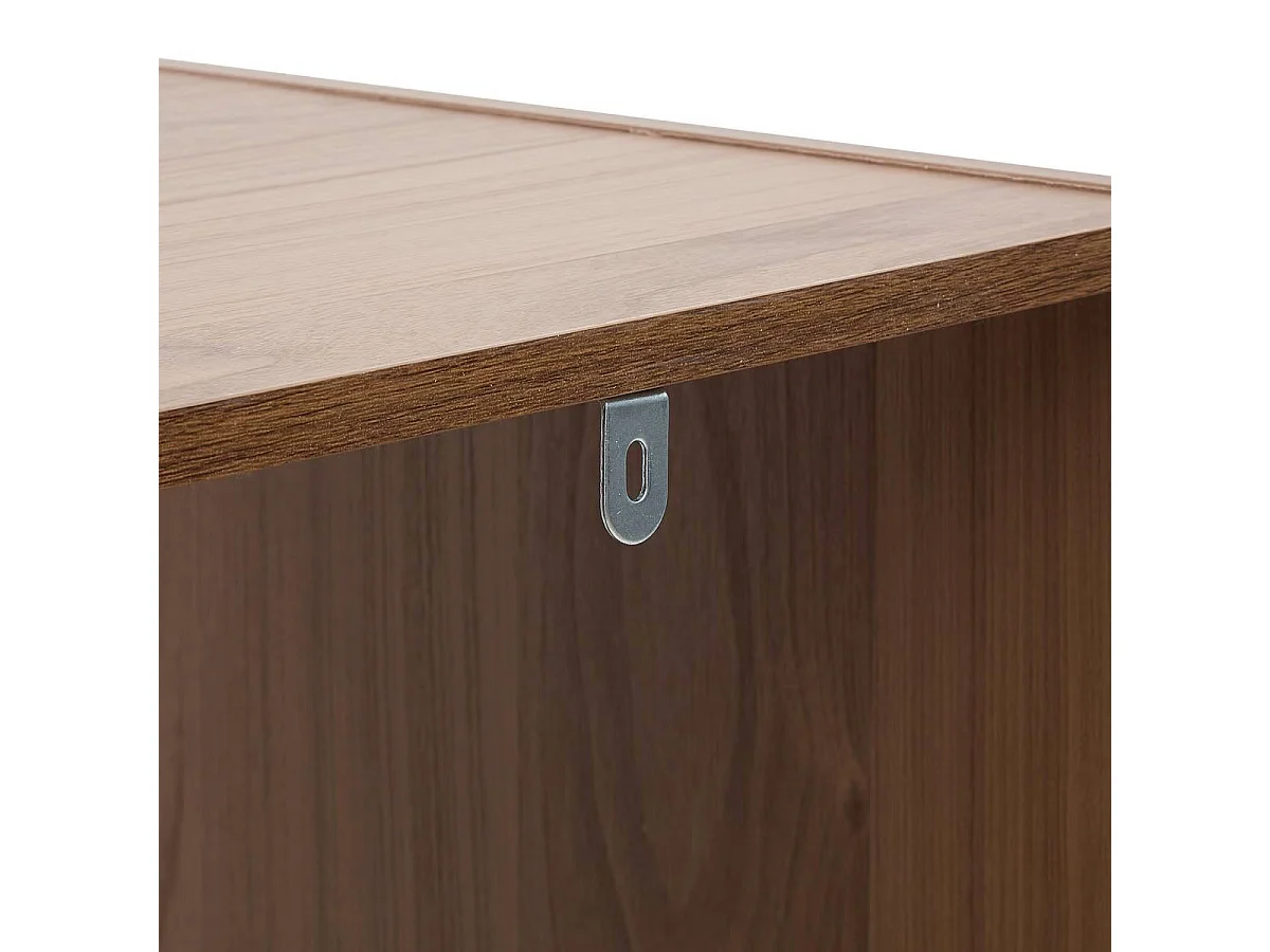 Étagère 4 Cases "Mix n'Modul" 134cm Noyer