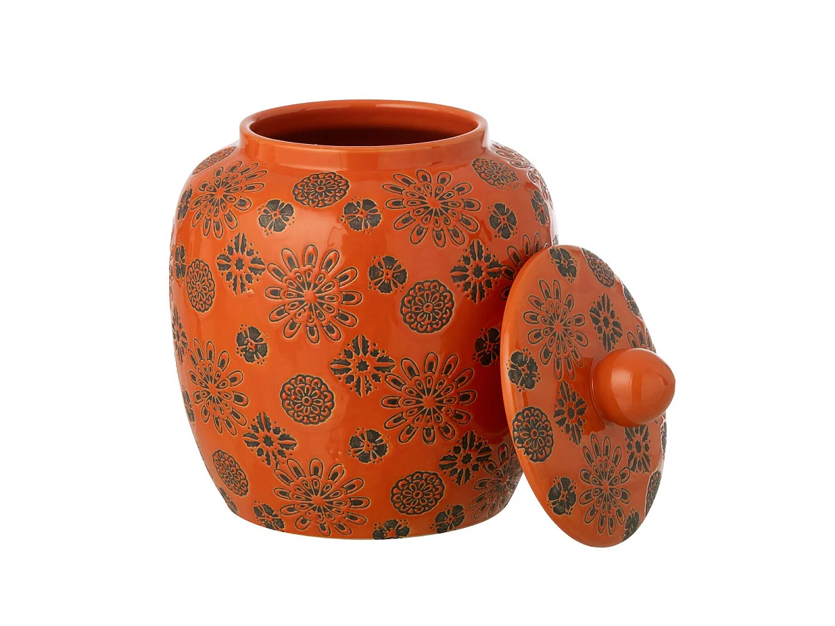 Pot de Rangement en Porcelaine "Billy" 27cm Orange