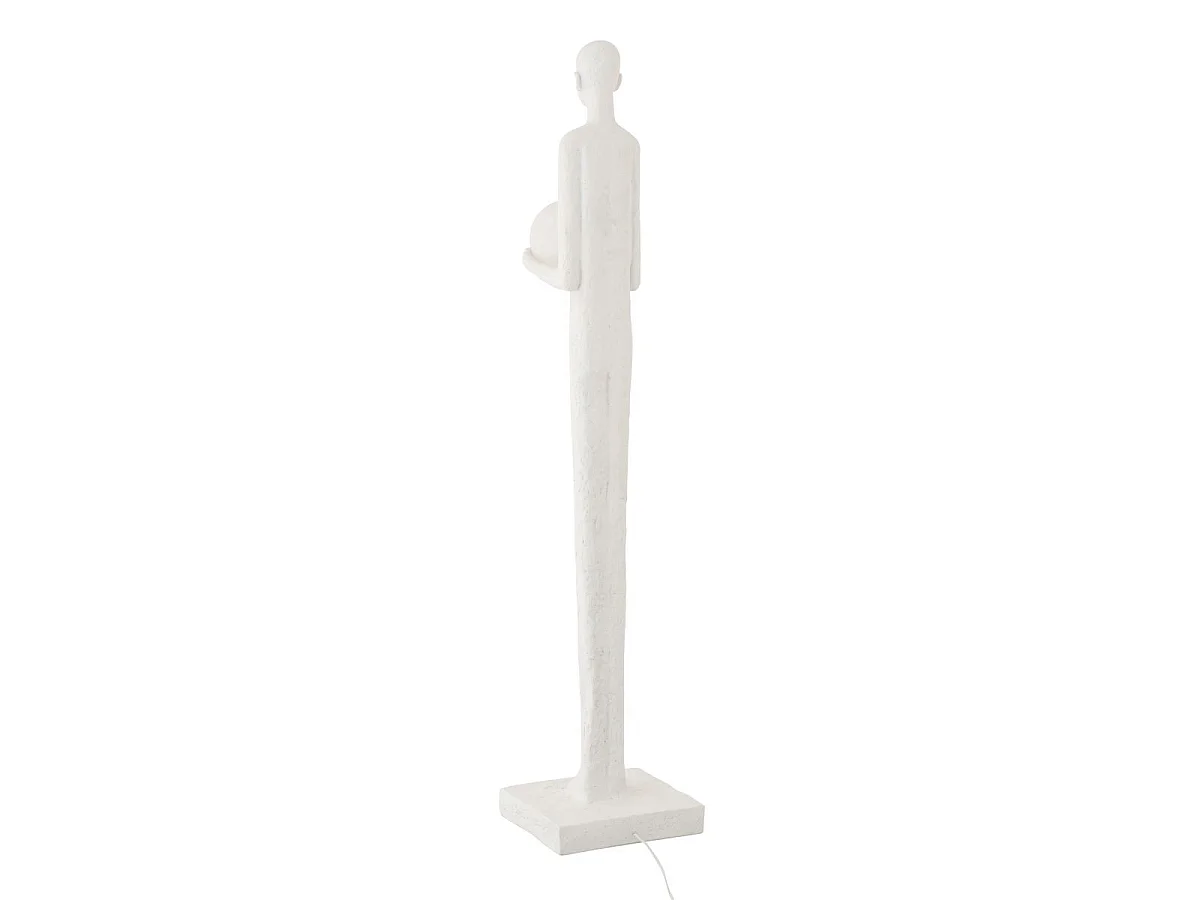 Lampadaire Uni en Résine "Personne" 151cm Blanc