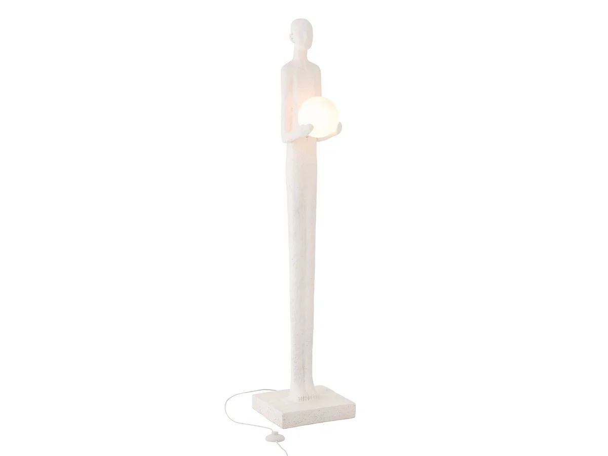 Lampadaire Uni en Résine "Personne" 151cm Blanc