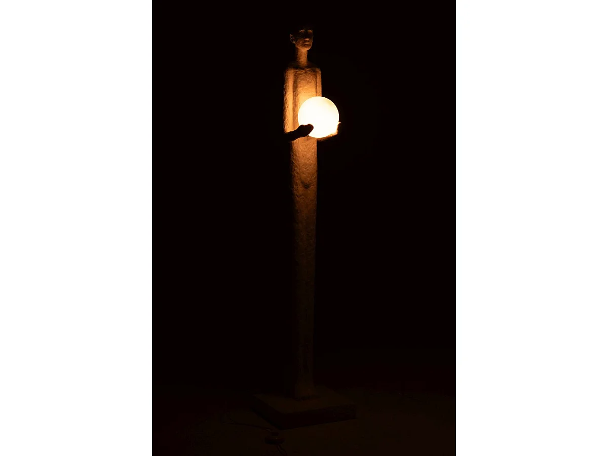 Lampadaire Uni en Résine "Personne" 151cm Blanc