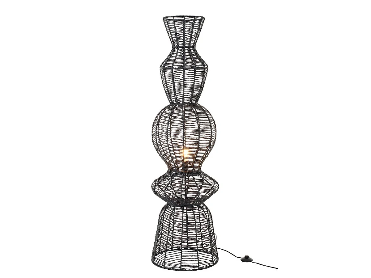 Lampadaire Design Corde "Saul" 135cm Noir