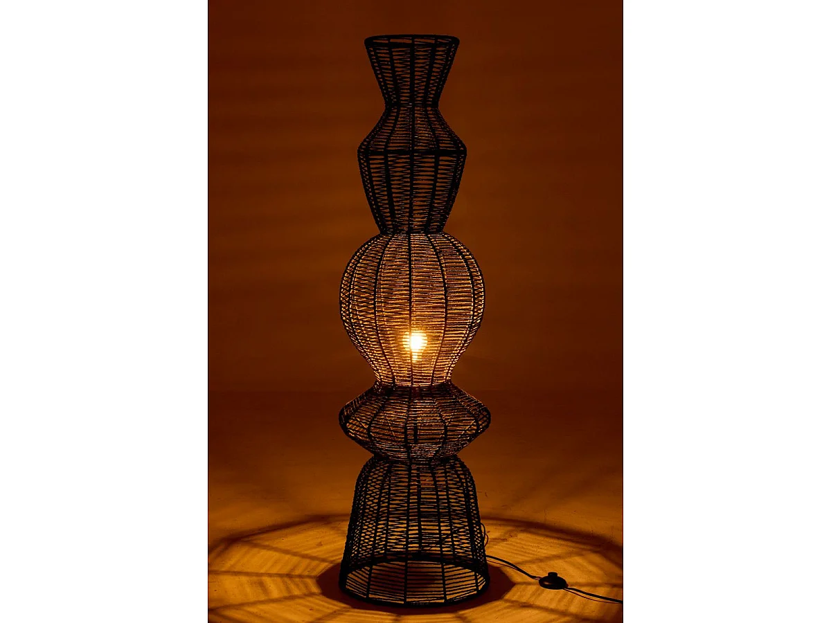 Lampadaire Design Corde "Saul" 135cm Noir
