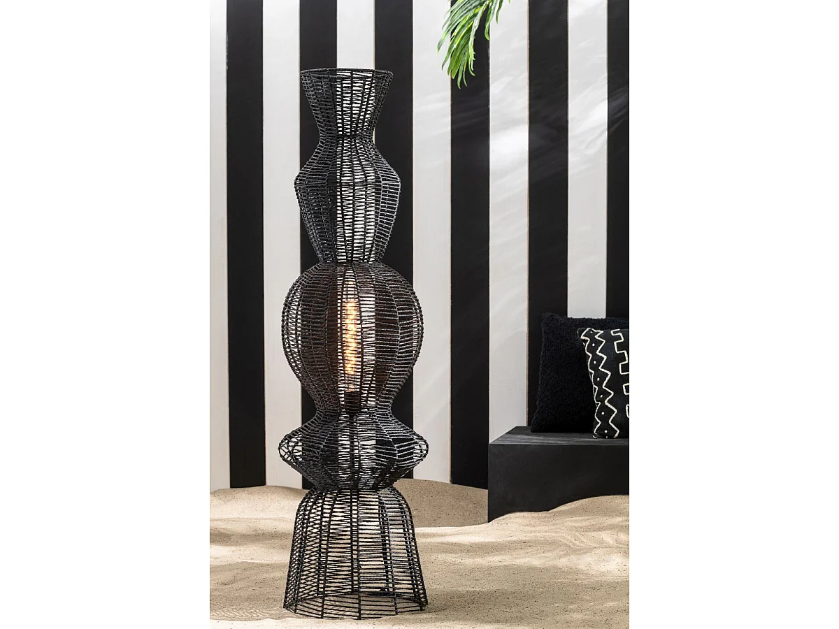 Lampadaire Design Corde "Saul" 135cm Noir