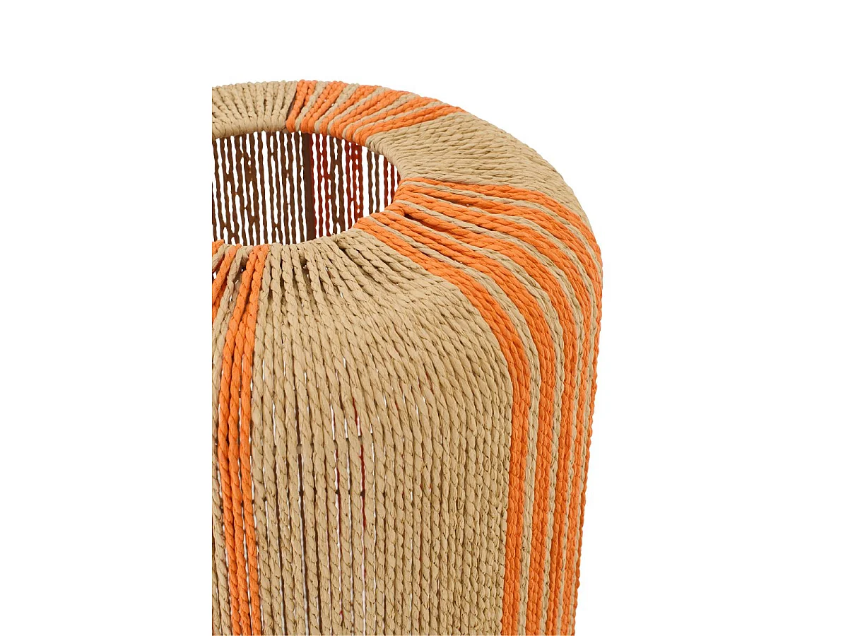 Lampadaire Corde "Chase" 138cm Orange & Naturel