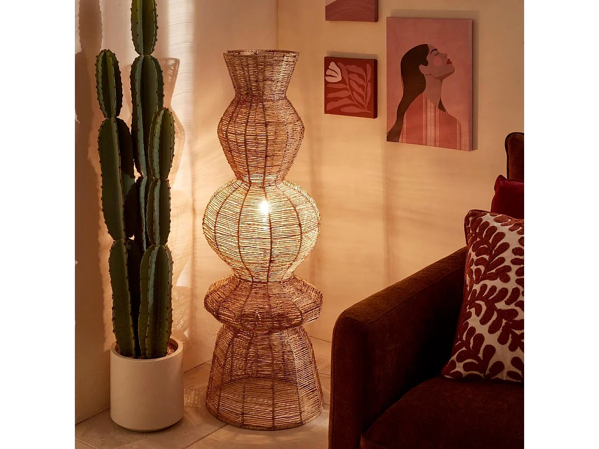 Lampadaire en Jute "Titus" 109cm Naturel