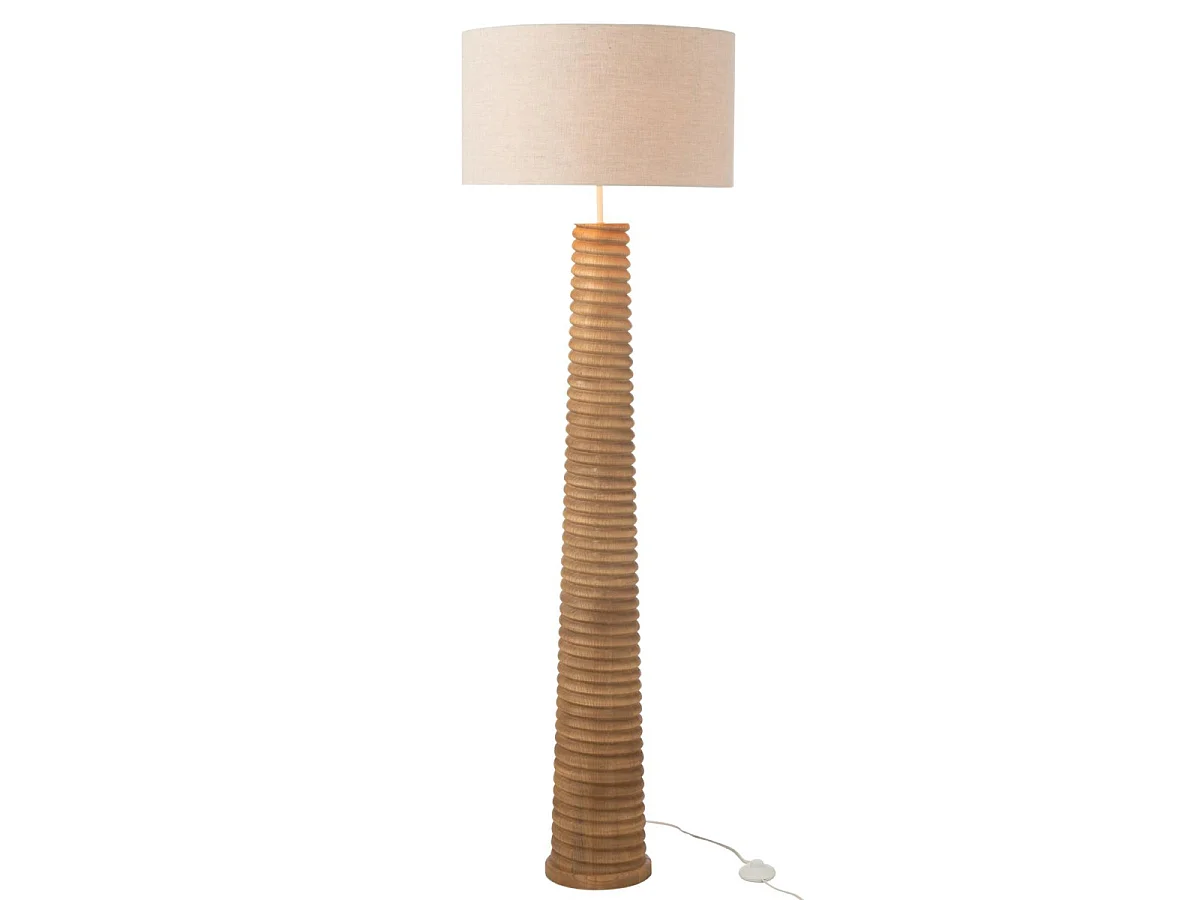 Lampadaire Filetage en Bois "Ailanthus" 160cm Naturel