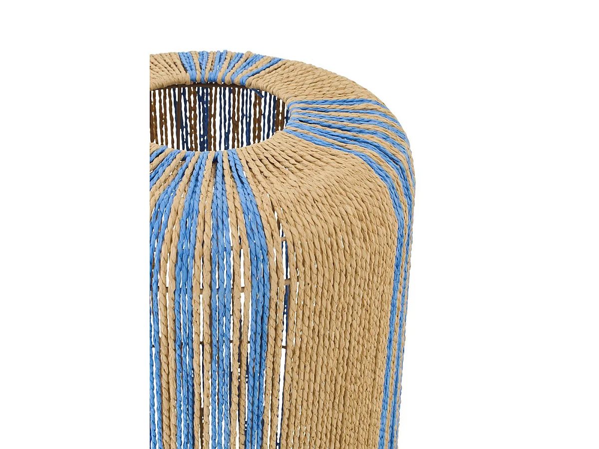 Lampadaire Corde "Chase" 138cm Bleu & Naturel