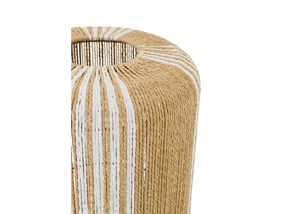 Lampadaire Corde "Chase" 138cm Blanc & Naturel
