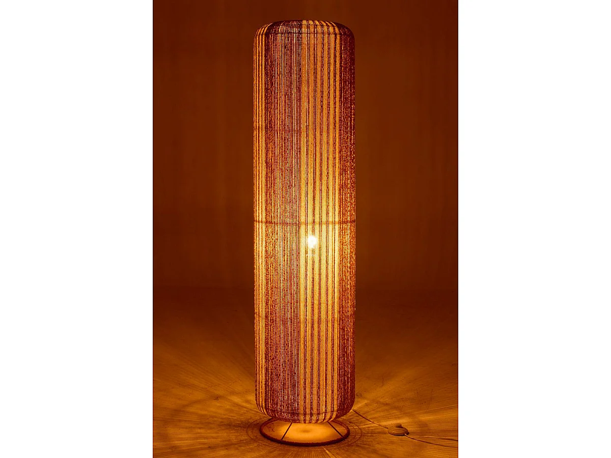 Lampadaire Corde "Chase" 138cm Blanc & Naturel