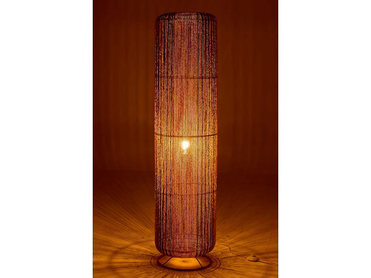 Lampadaire Corde "Chase" 138cm Turquoise & Naturel