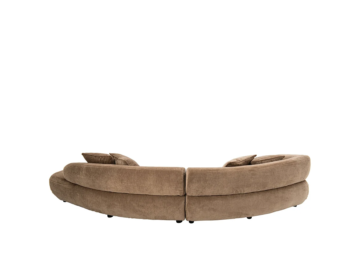 Canapé 4 Places Arrondi "Macaron" 320cm Taupe