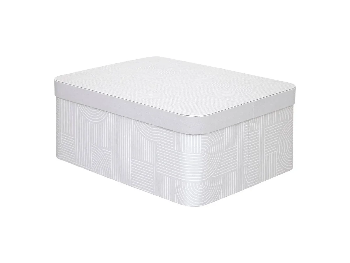 Lot de 4 Boîtes Déco "Polybox" 39cm Beige