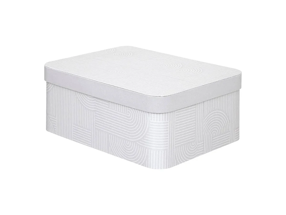 Lot de 4 Boîtes Déco "Polybox" 39cm Beige