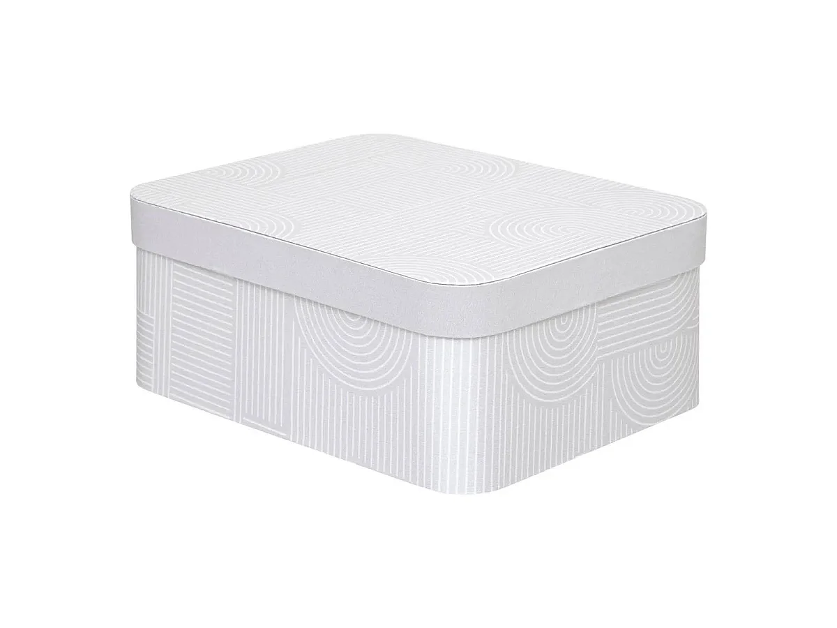 Lot de 4 Boîtes Déco "Polybox" 39cm Beige