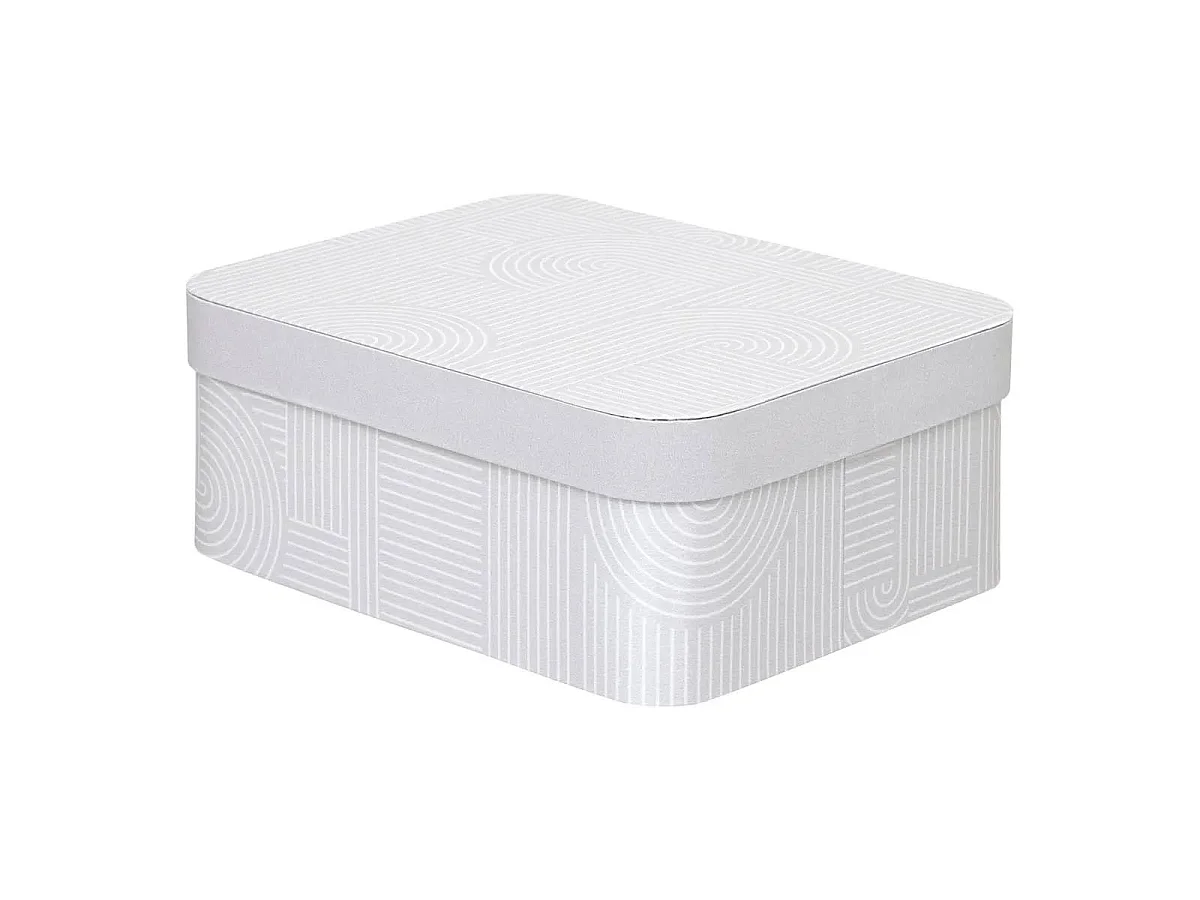 Lot de 4 Boîtes Déco "Polybox" 39cm Beige