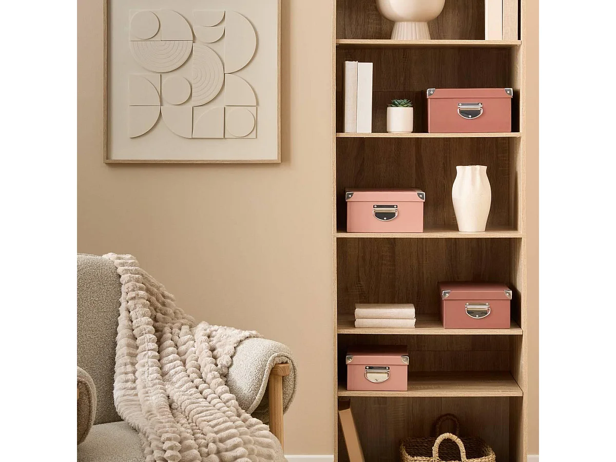 Lot de 4 Boîtes de Rangement "Box" 40cm Rose