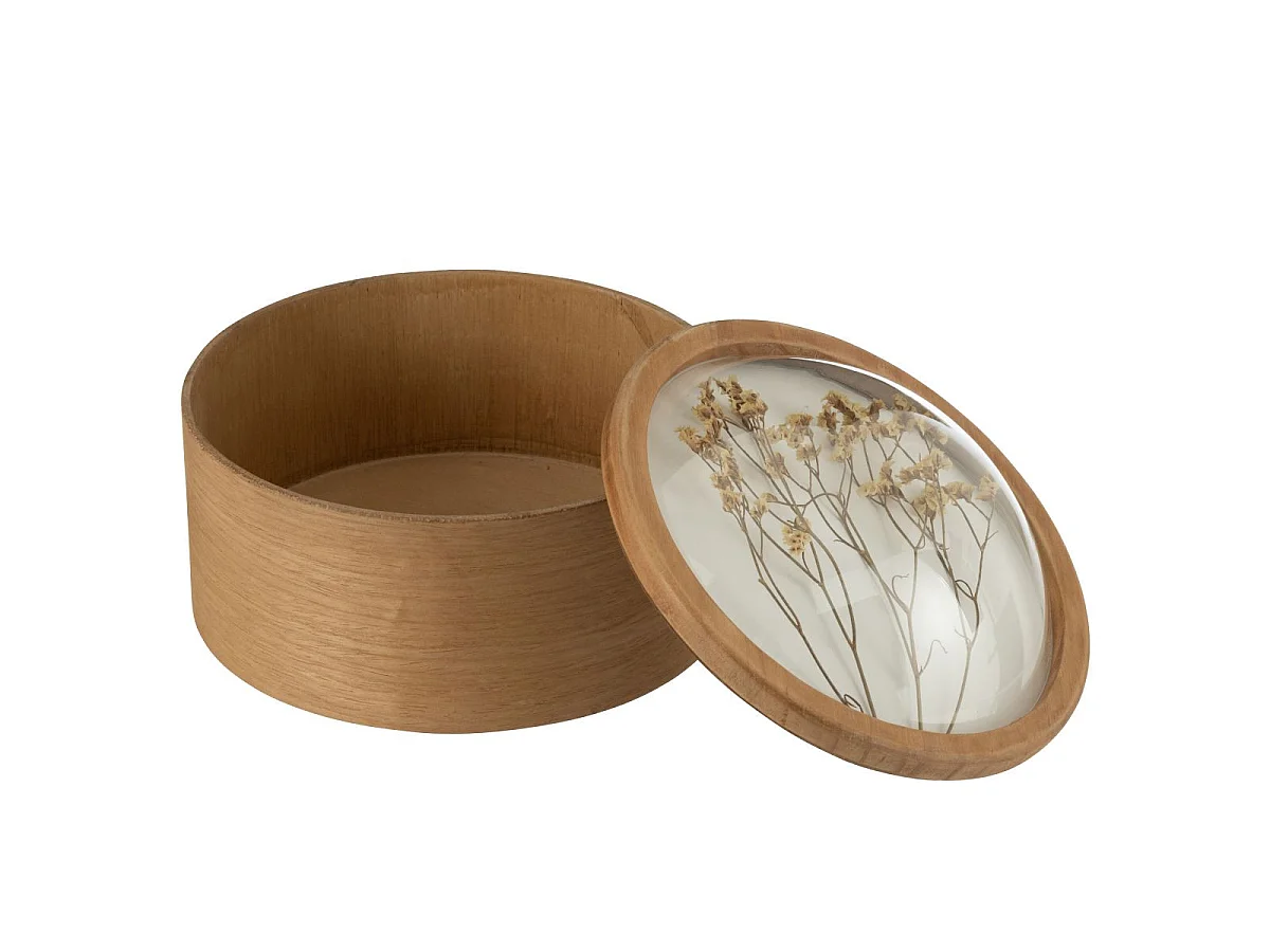 Boîte Déco en Bois "Cereal" 20cm Naturel