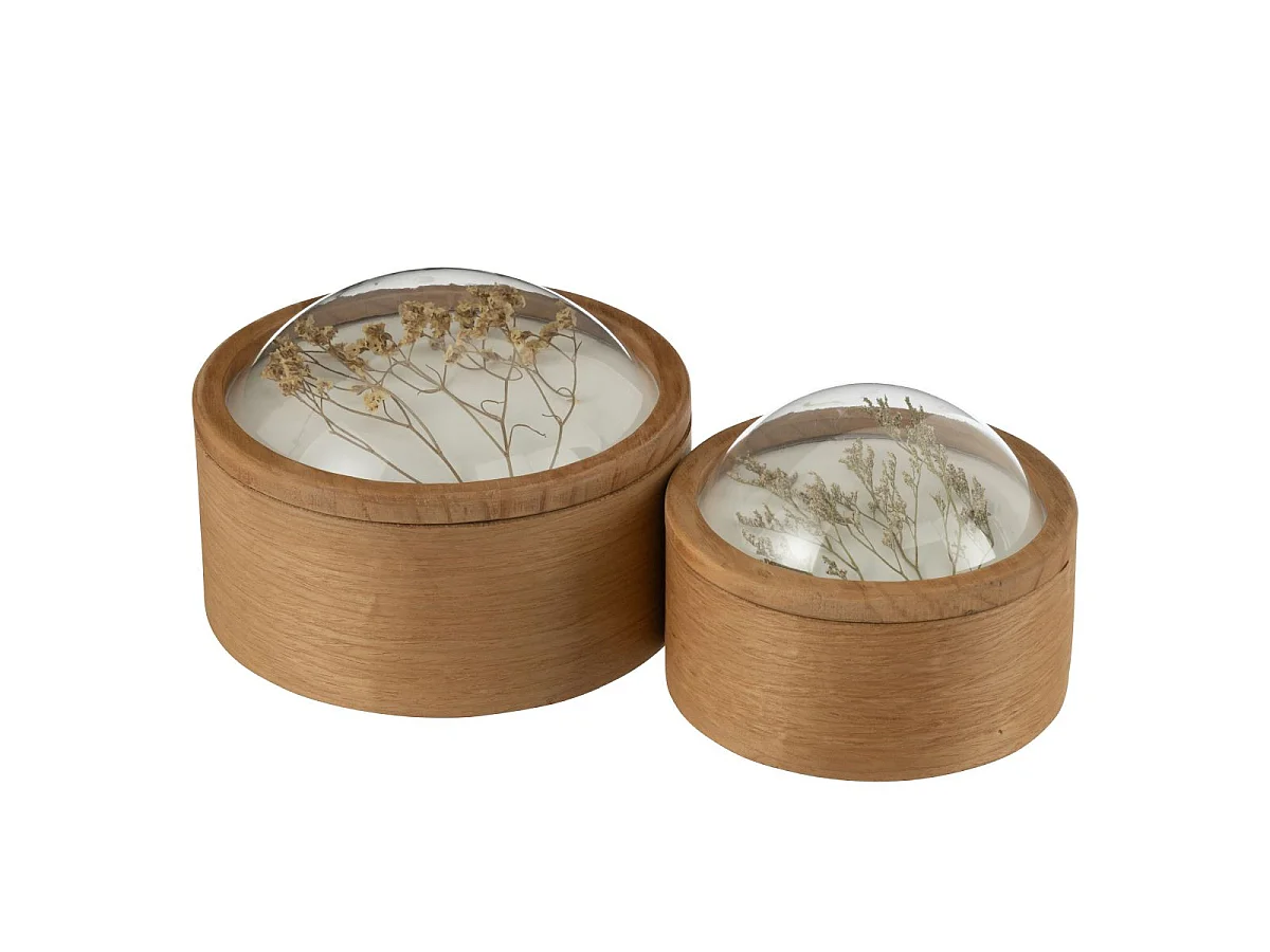 Boîte Déco en Bois "Cereal" 20cm Naturel
