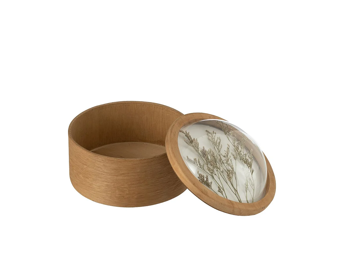 Boîte Déco en Bois "Cereal" 16cm Naturel