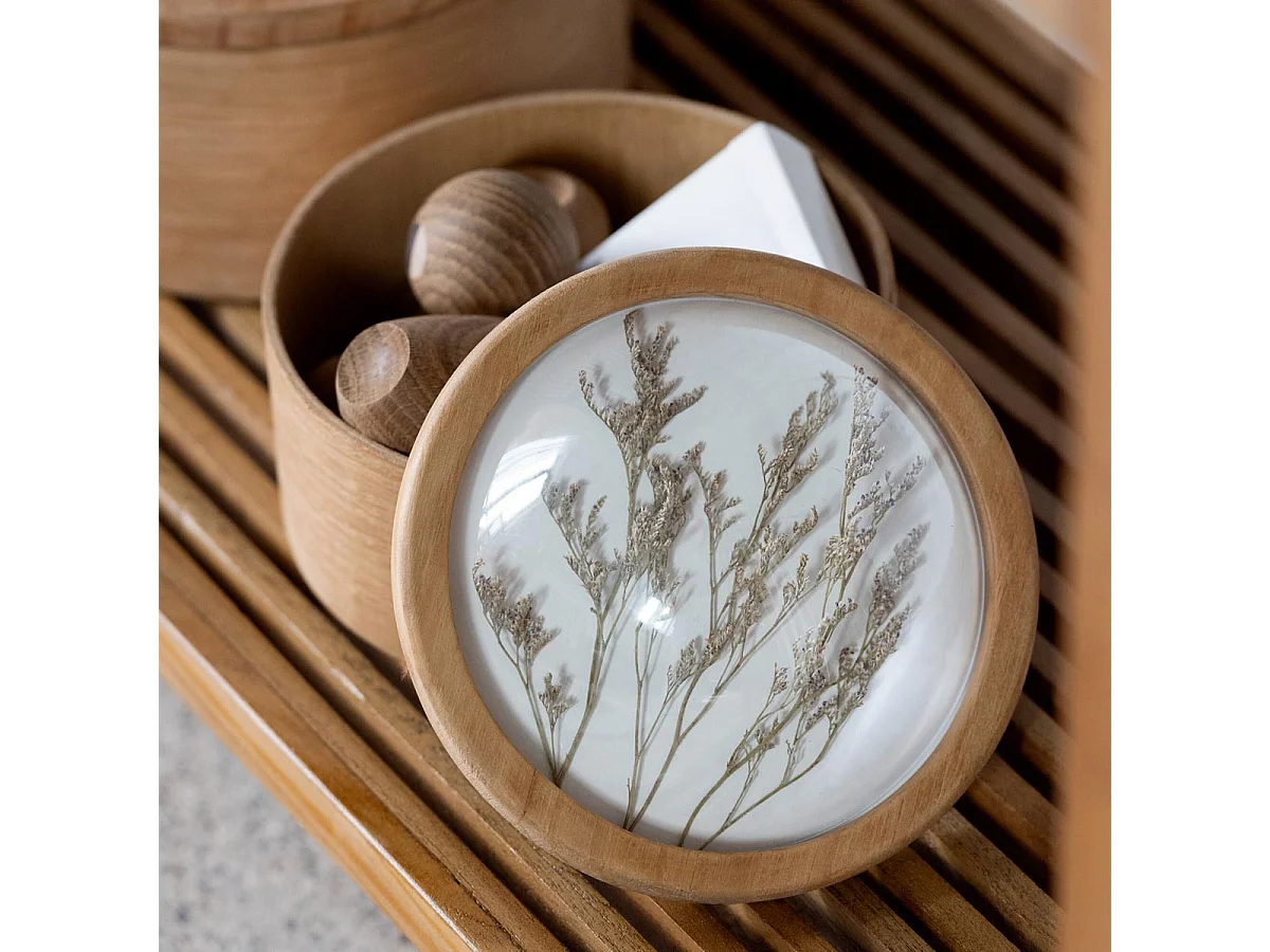 Boîte Déco en Bois "Cereal" 16cm Naturel
