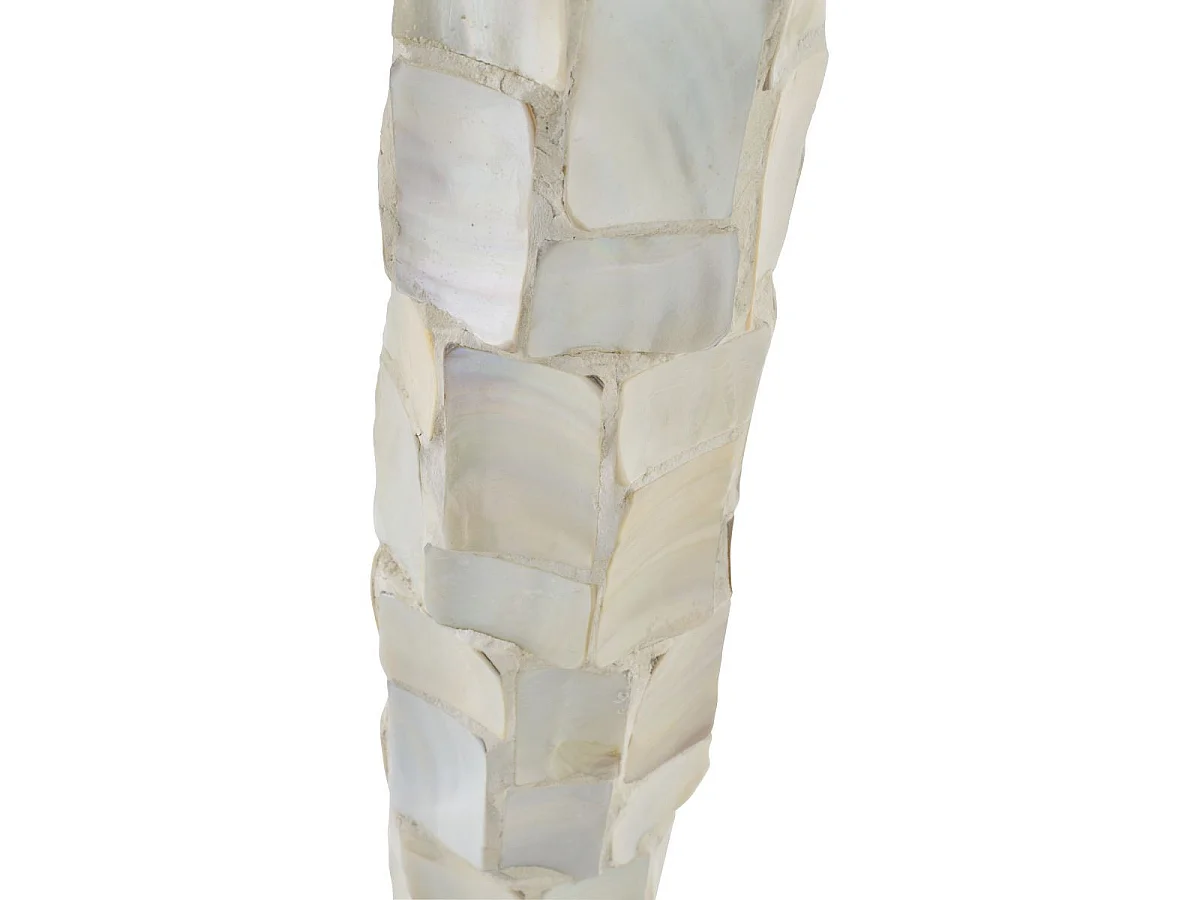 Lampadaire Coquillage "Effet Perlé" 156cm Blanc Cassé