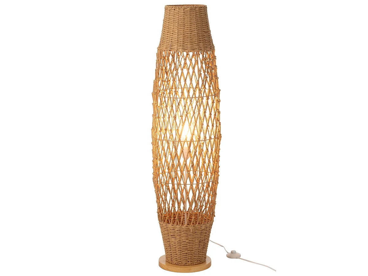 Lampadaire Torsade en Métal "Deann" 119cm Naturel